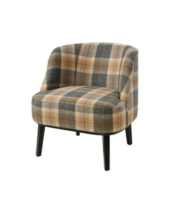 Fairfax Lounge Chair Alistair Plaid Brown