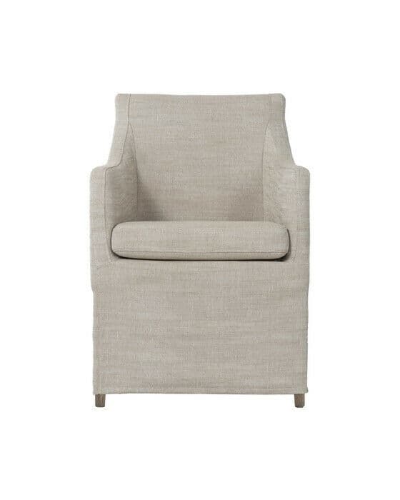 Avignon Dining Chair Sophie linen (long) Black