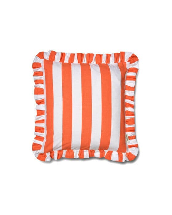 Ruffle Stripes putetrekk korall