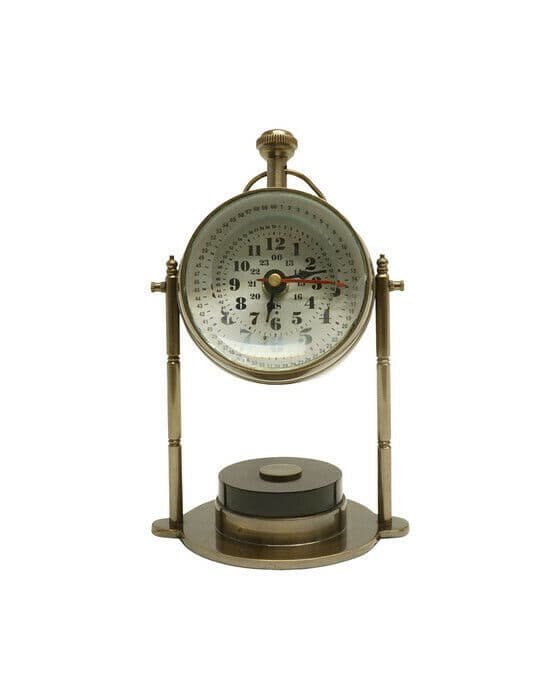 Lens Table Watch Brass