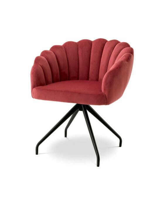 Luzern spisestol savona faded red velvet