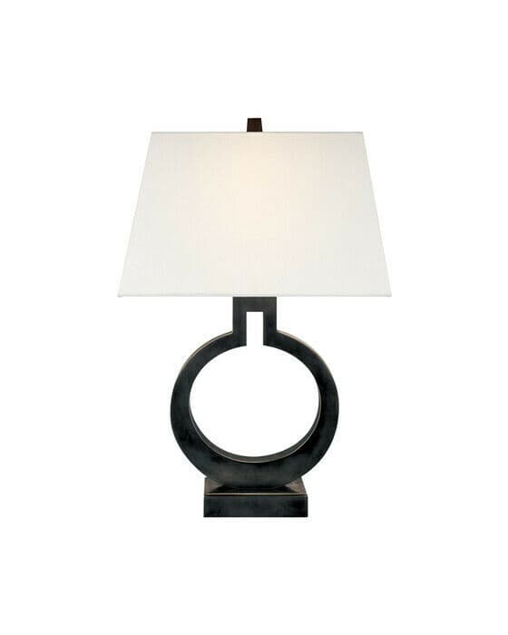 Ring Form bordlampe bronse