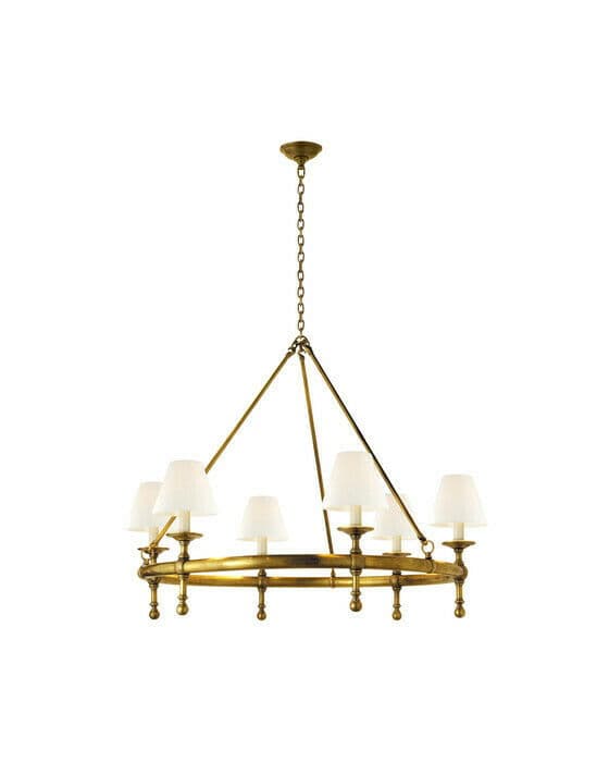 Classic Ring Chandelier Brass