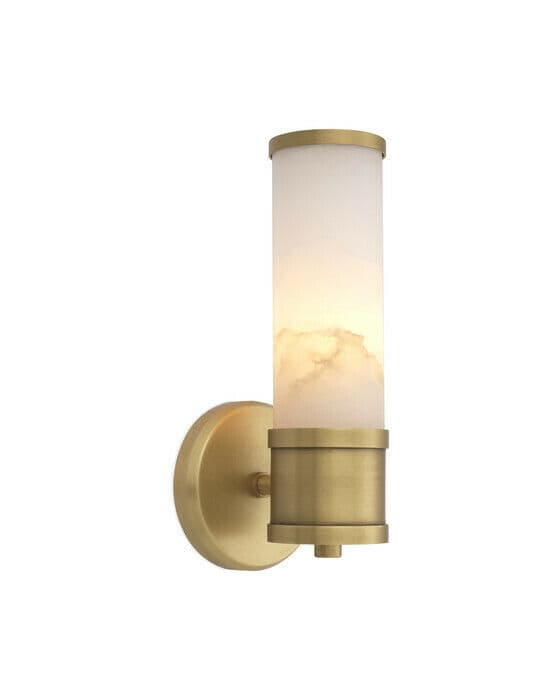 Claridges vegglampe antique brass enkelt