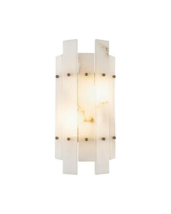 Ruby vegglampe antique brass