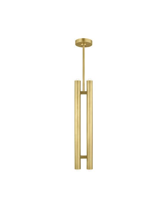 Ebell 2 Light Pendant Natural Brass