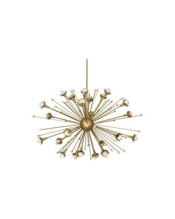 Sputnik Chandelier Brass