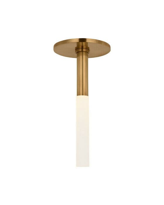 Rousseau Monopoint Flush Mount Antique-Burnished Brass