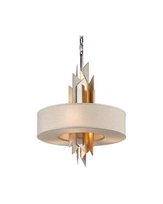 Modernist taklampe sølv/gull