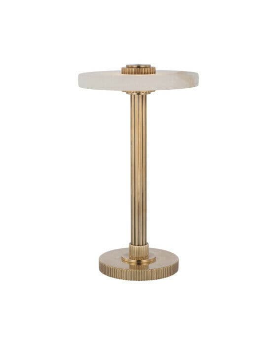 Aran oppladbar bordlampe antikk messing