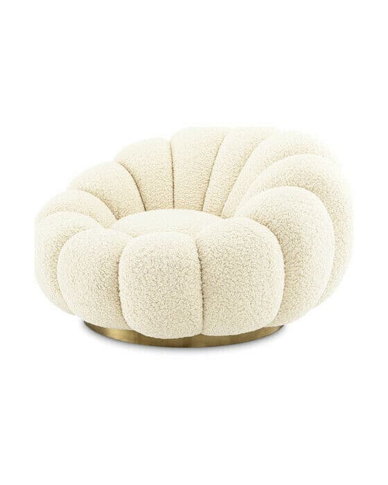 Mello swivel lenestol faux shearling