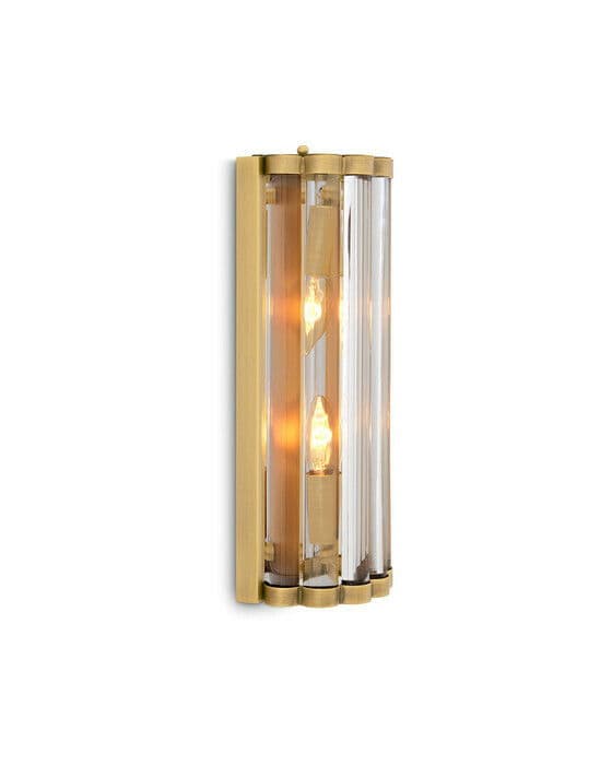Amalfi vegglampe antikk messing