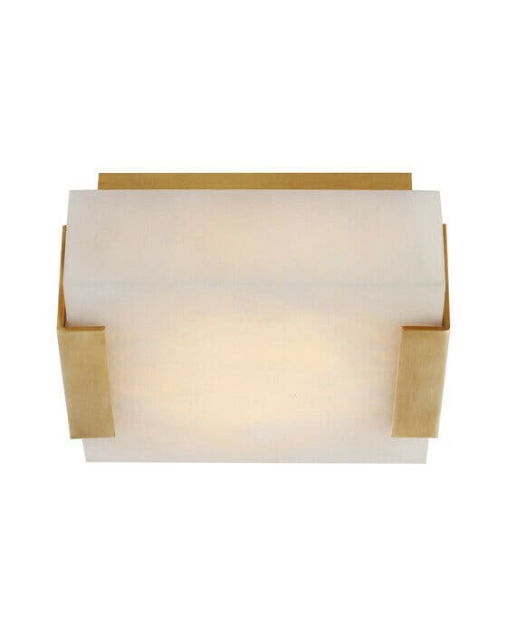 Covet Low Clip Solitaire Flush Mount Brass