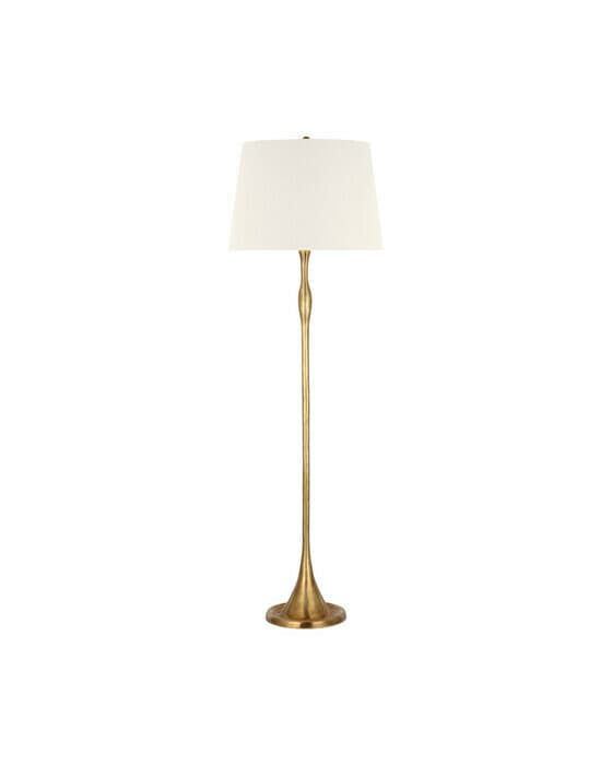 Romero Floor Lamp Antique Brass/Linen