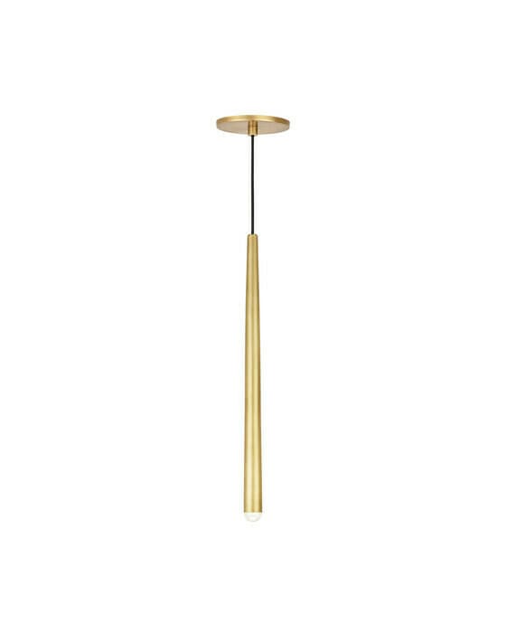 Pylon 1 Light Pendant Natural Brass