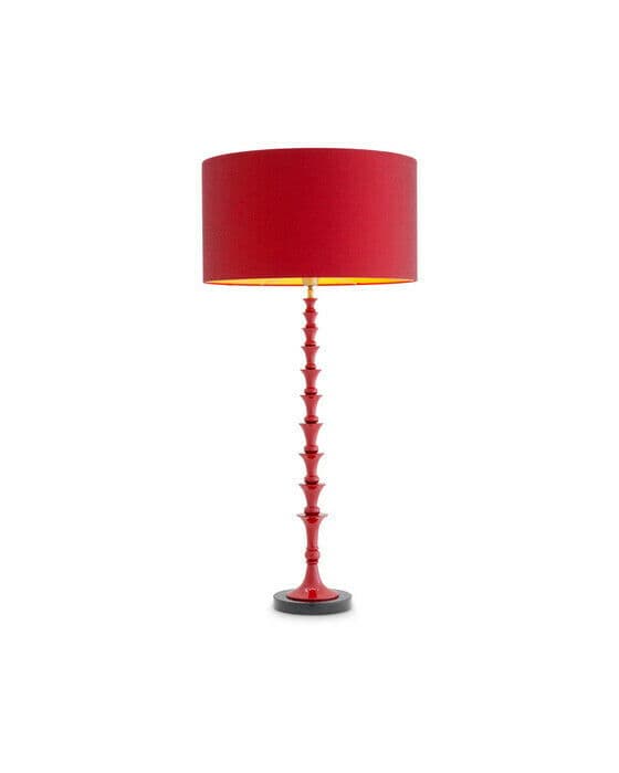 Arabella bordlampe bordeaux red finish