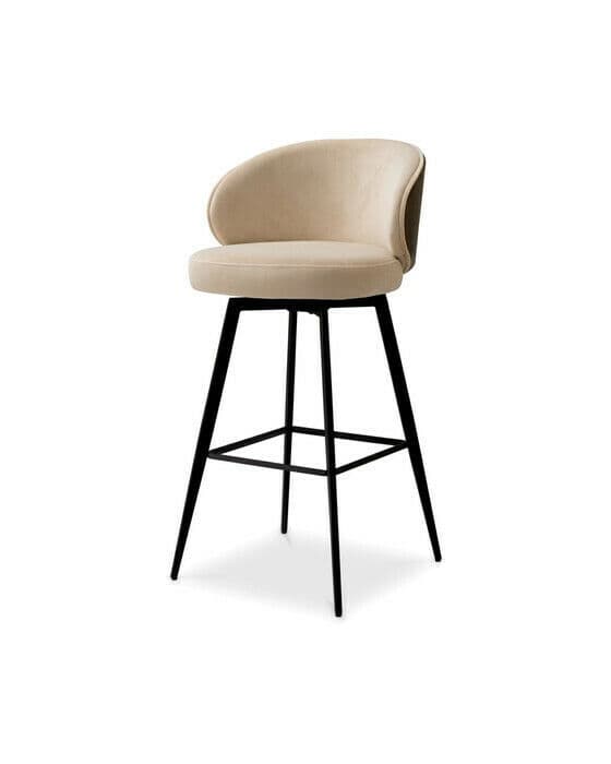 Camerota Bar Stool Sabino Beige/Walnut