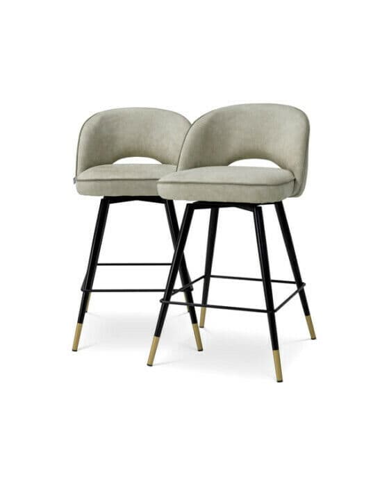 Cliff Bar Stool Mayer Silver Set of 2