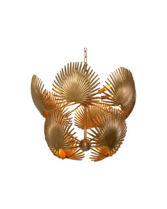 Foliage Chandelier Vintage Brass