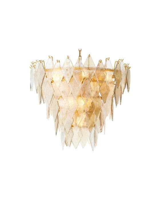 Rhombus Chandelier Antique Brass S