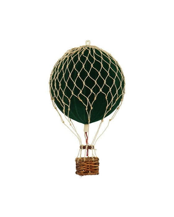 Floating The Skies Hot Air Balloon Velvet Green