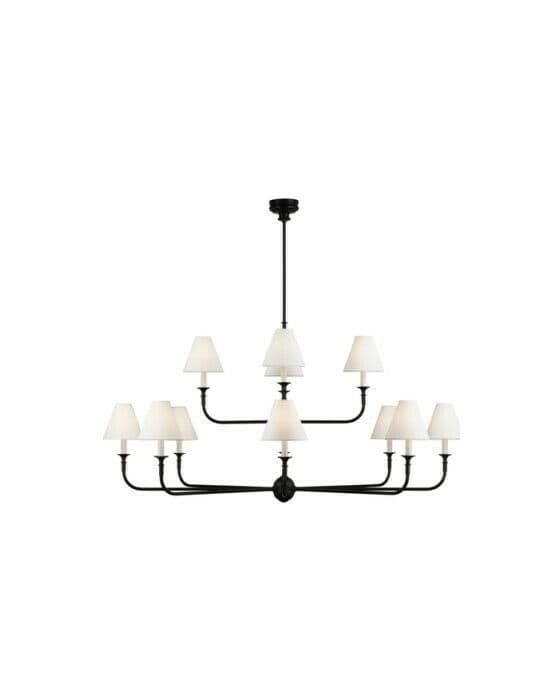 Piaf Grande Two-Tier Chandelier Black
