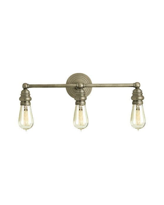 Boston Functional Triple Light Antique Nickel