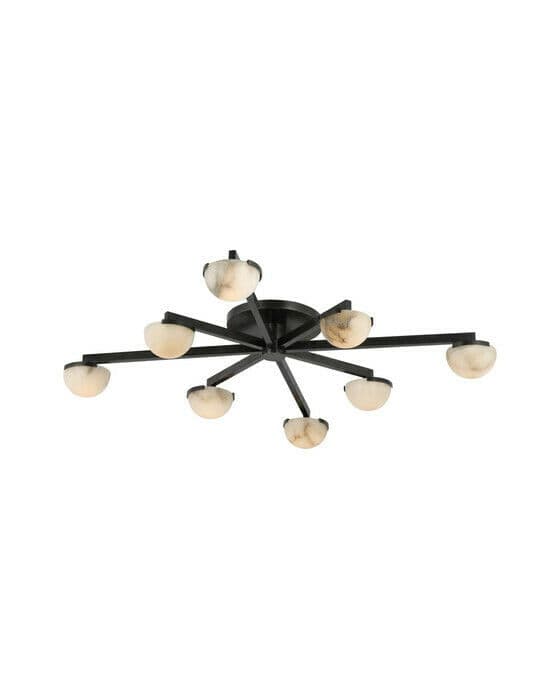 Pedra Staggered Arm Flush Mount Bronze L