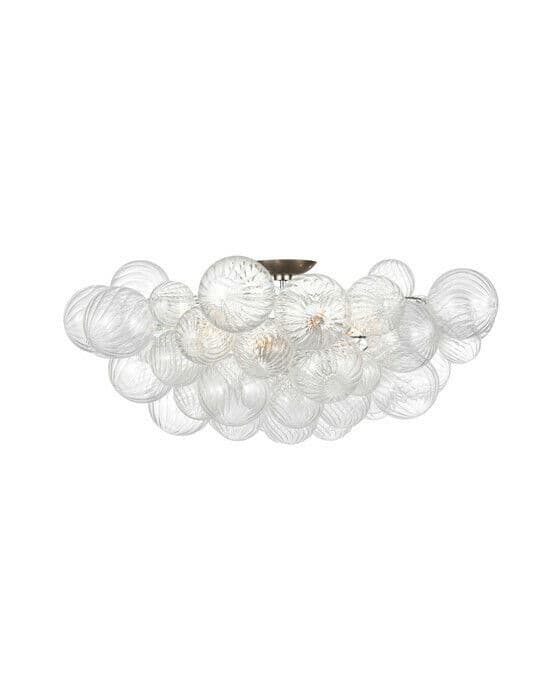 Talia 38" Flush Mount Silver