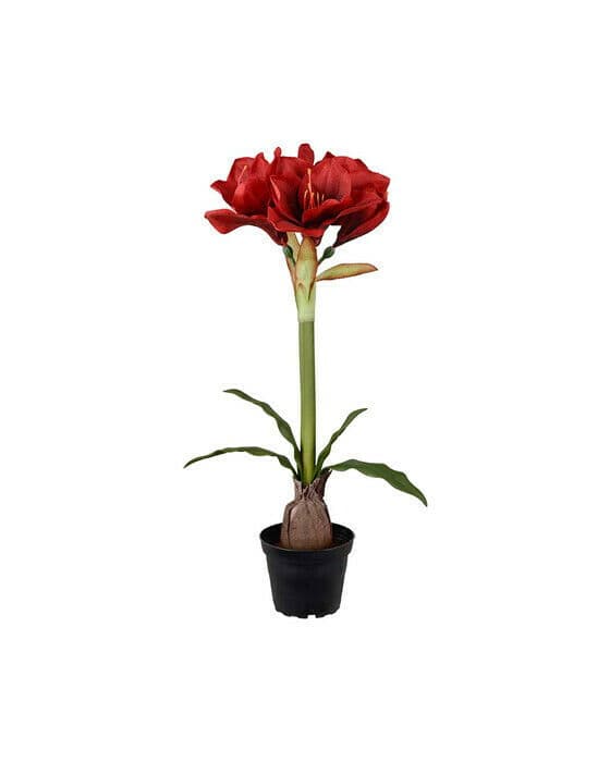 Amaryllis kunstplante rød