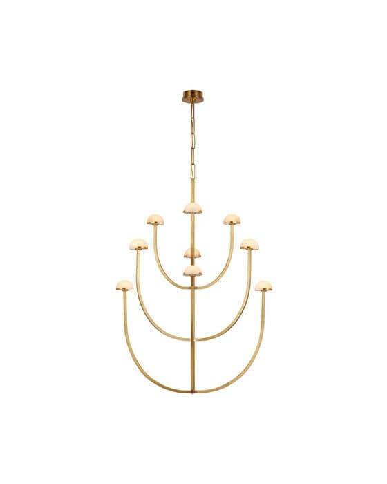 Pedra XL Three-Tier Chandelier Antique Brass