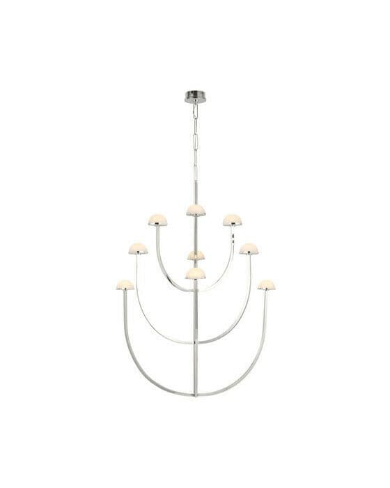 Pedra XL Three-Tier Chandelier Polished Nickel