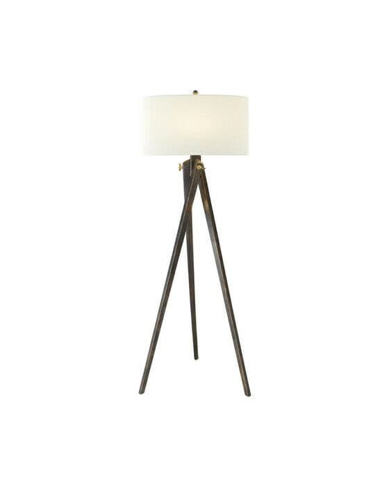 Tripod Floor Lamp Tudor Brown/Linen