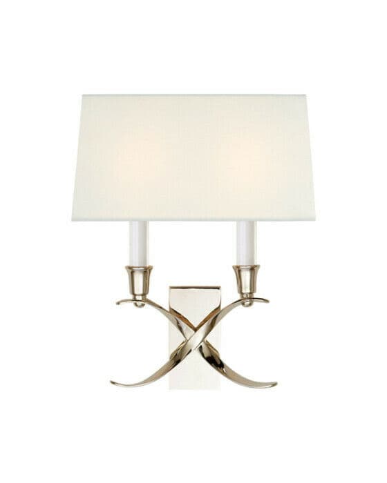 Cross Bouillotte Sconce Polished Nickel S