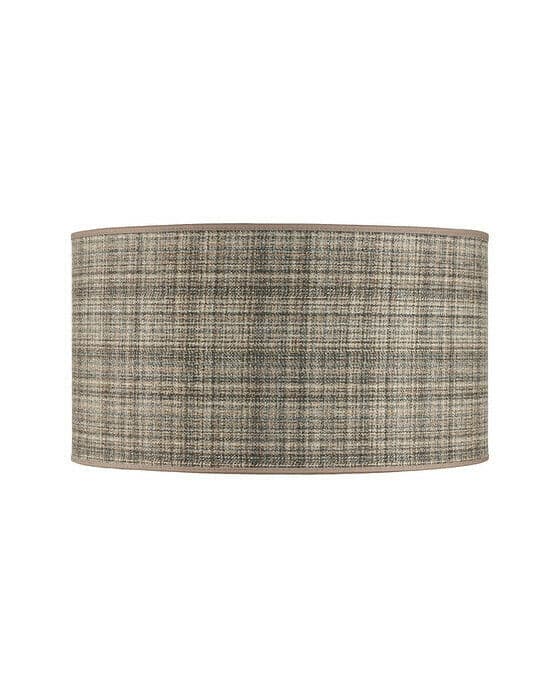 Sylinder lampeskjerm Callum Plaid Brown