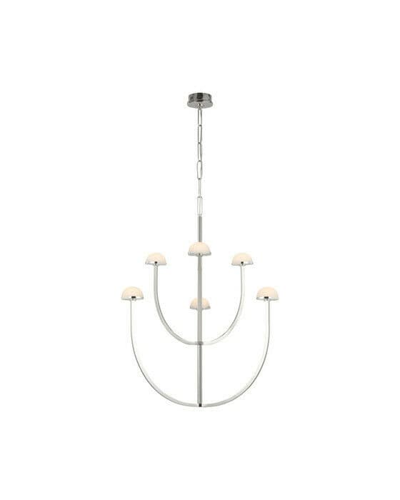 Pedra Two-Tier Chandelier Polished Nickel Large