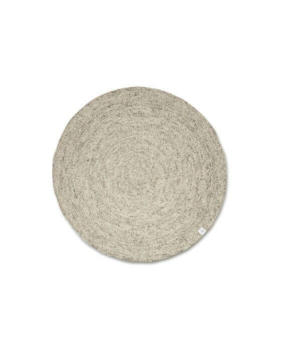 Merino teppe rundt natural beige