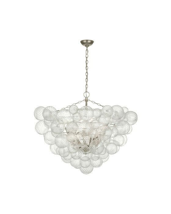 Talia 46" Chandelier Burnished Silver Leaf