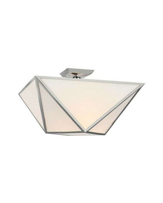Lorino Semi-Flush Mount Polished Nickel Large