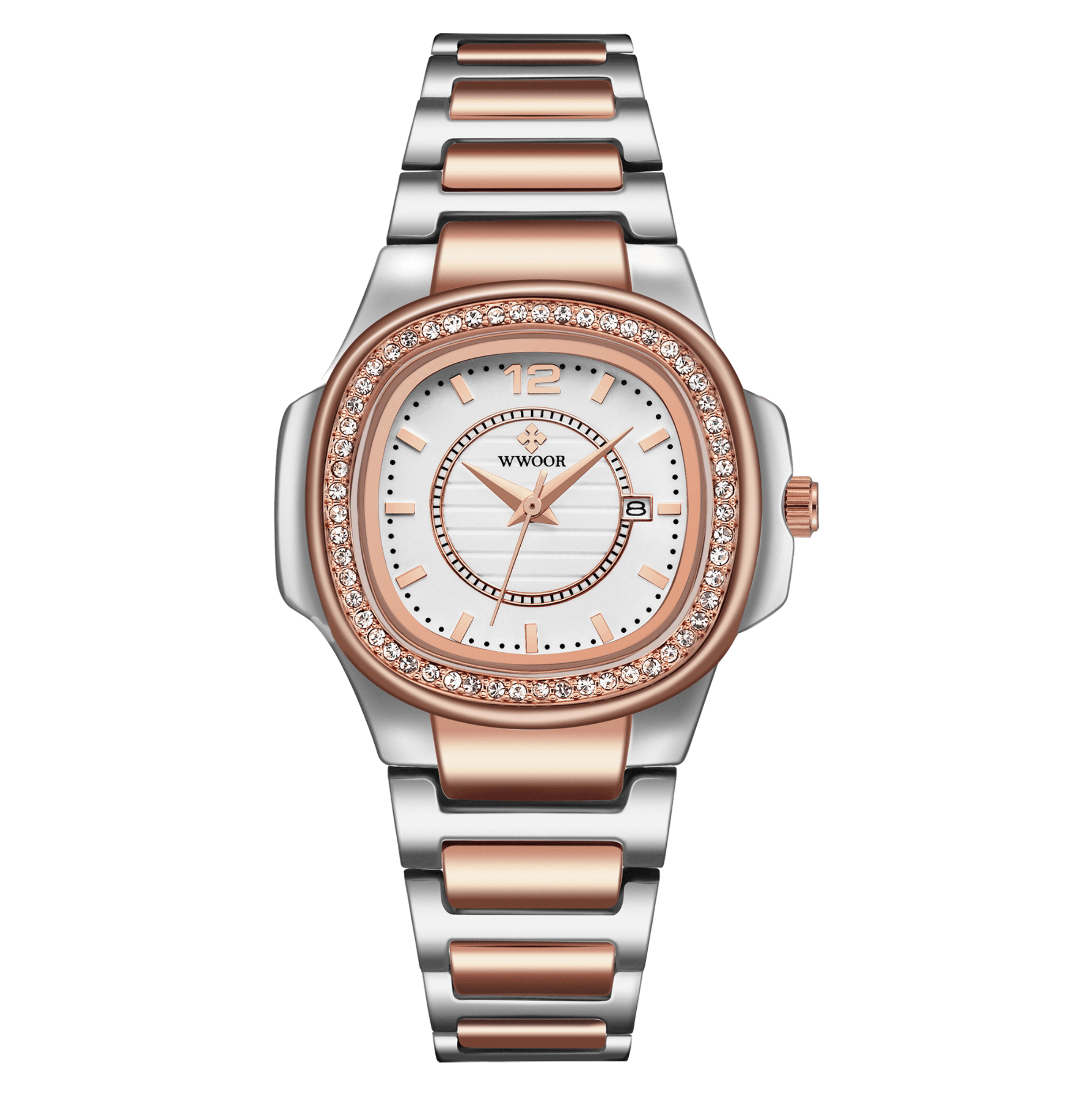 WWOOR Sunstone Silver Rose Gold