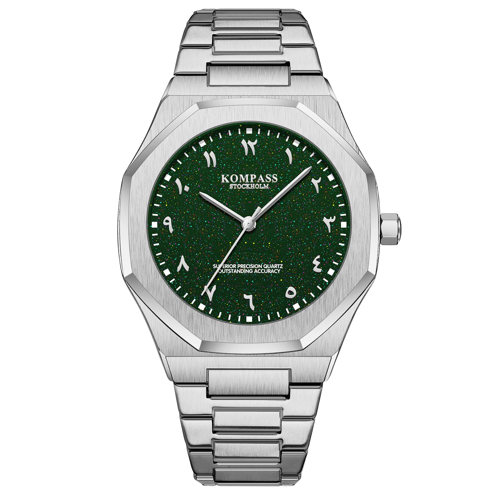 Kompass Star-Dust Arabic Silver Green