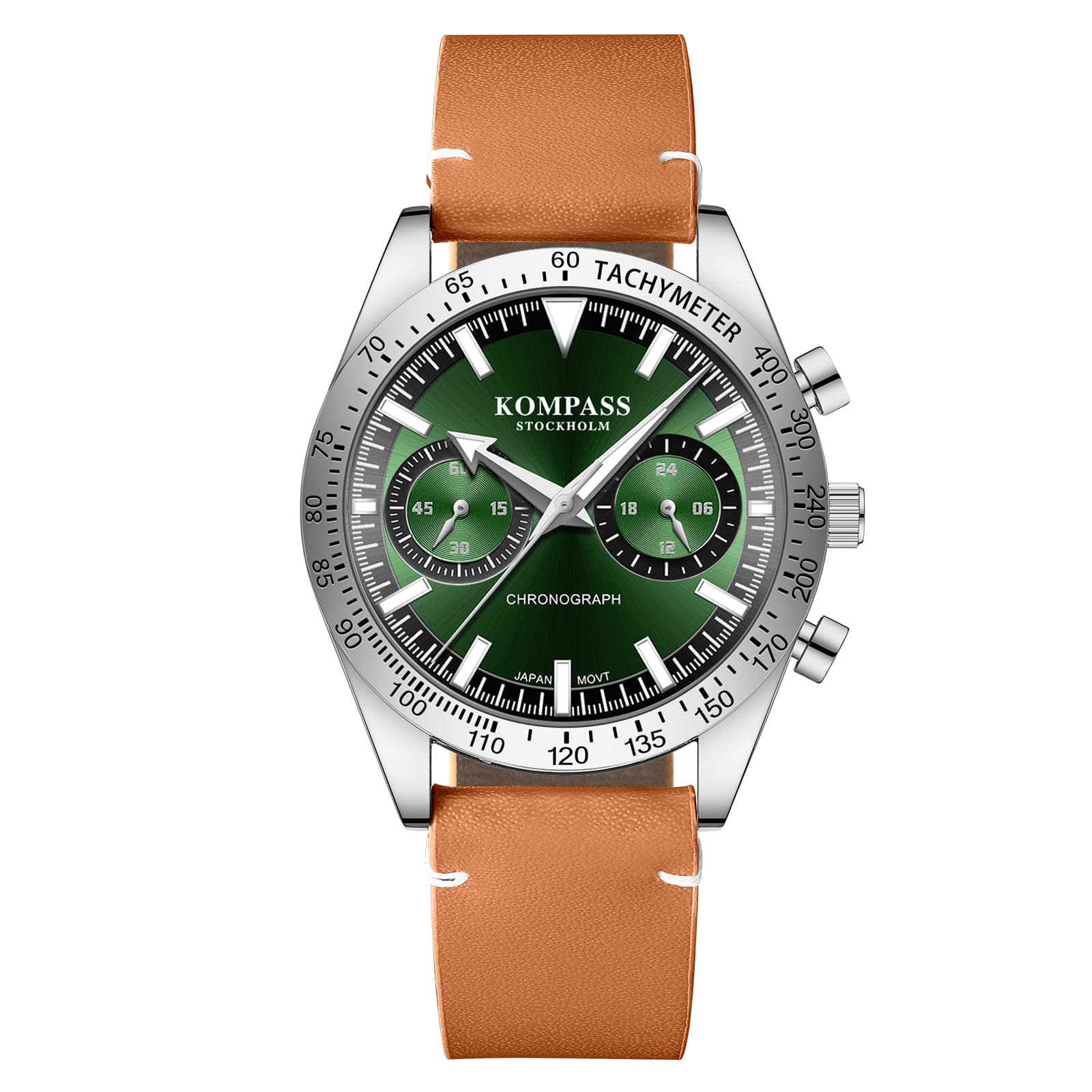 Kompass Skyborne Chronograph Silver Brown Green