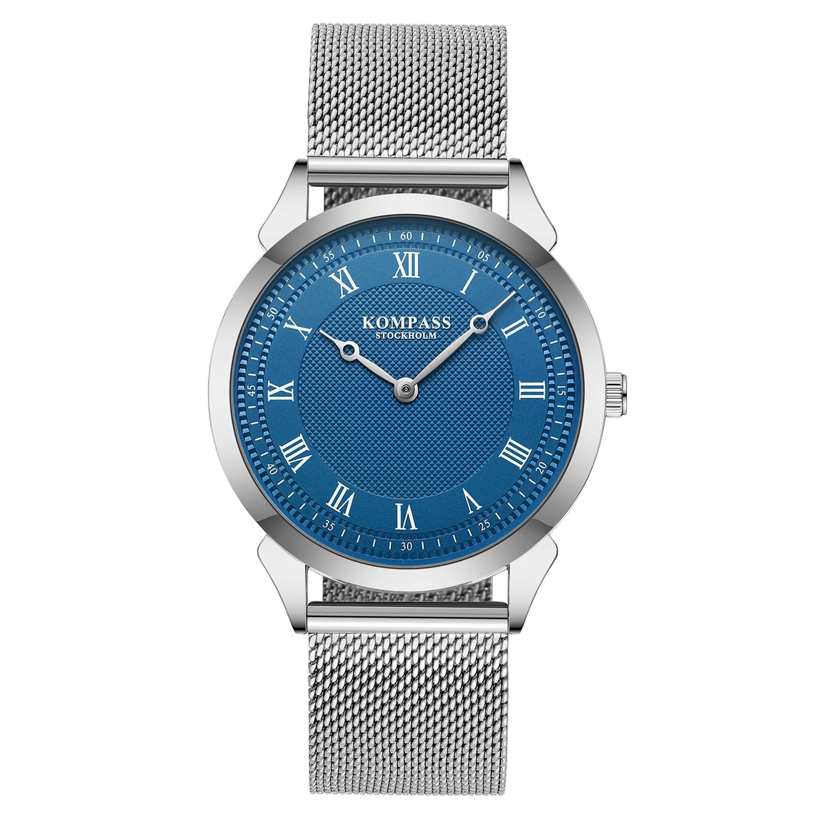 Kompass Élysée Blue Silver Mesh