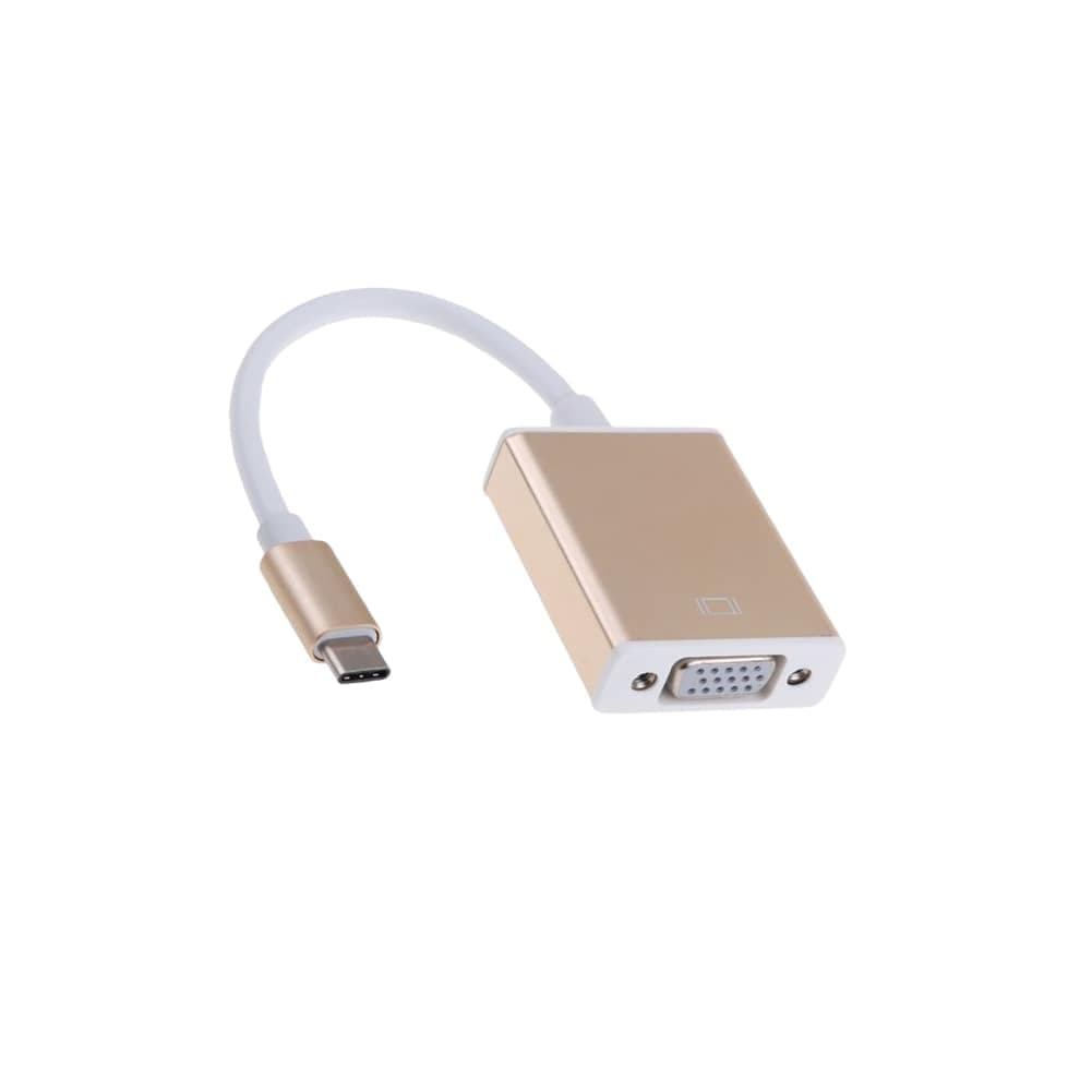 USB 3.1 Type C Adapter til VGA-adapter (Full HD) - Gull
