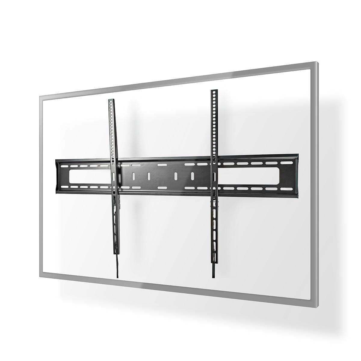 Fast TV Veggfeste | 60-100 " | Maximum skjerm vekt: 75 kg | Minimum vegg avstand: 30.5 mm | Metall / Stål | Sort