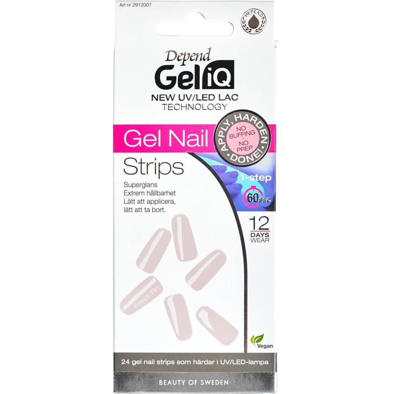 Depend Cosmetic Gel iQ Gel Nail Strips 24 pieces - French Flirt