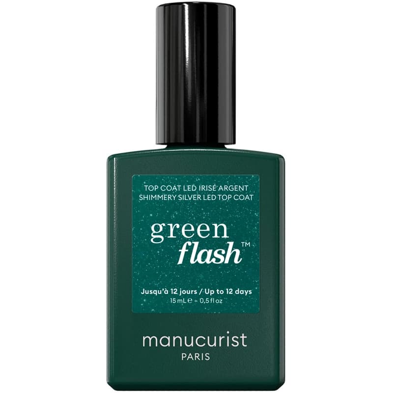 Manucurist Green Flash Top Coat 15 ml - Shimmery Silver