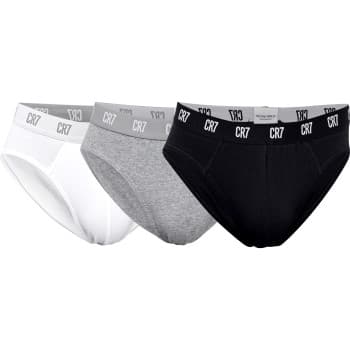 CR7 Cristiano Ronaldo 3P Basic Brief Svart/Hvit bomull X-Large Herre