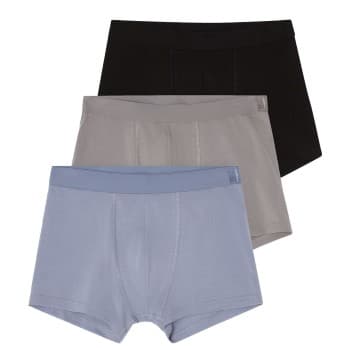 Bread and Boxers Boxer Briefs 6P Svart/Blå økologisk bomull Large Herre