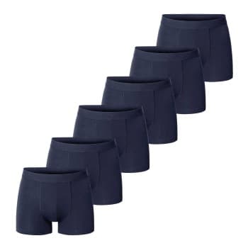 Bread and Boxers Boxer Briefs 6P Marine økologisk bomull Small Herre